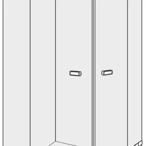 Achat Immédiat Paroi diagonale Alterna lin.3 Noir mat Verre clair CareTec Pro